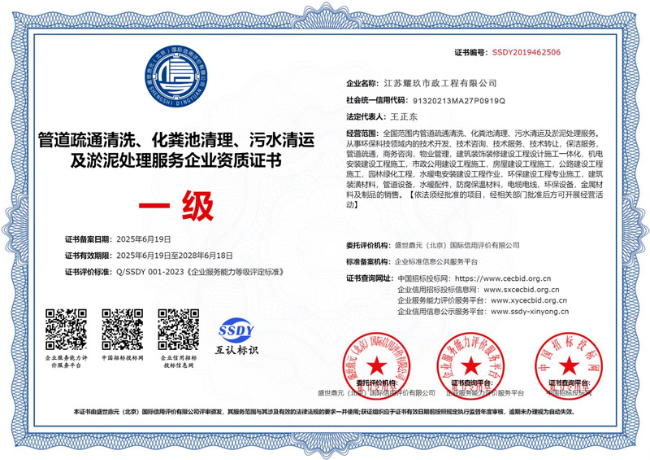 万载企业资质证书